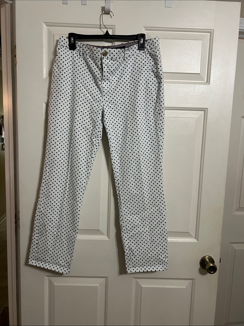 Polka Dot Pants - White with Black Dots